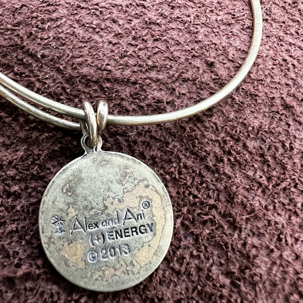 Alex and Ani Brass Bangle Fashion Bracelet - Picture 3 of 5